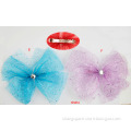 2014 new style shiny silky flower hair clip